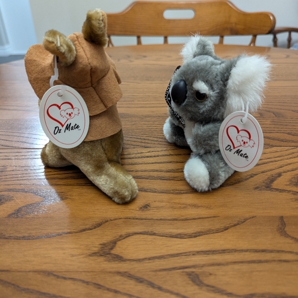 Oz Mate x 2. Kangaroo and Koloa. Plush. Stuffed Animal. Miniatures. - Picture 2 of 6